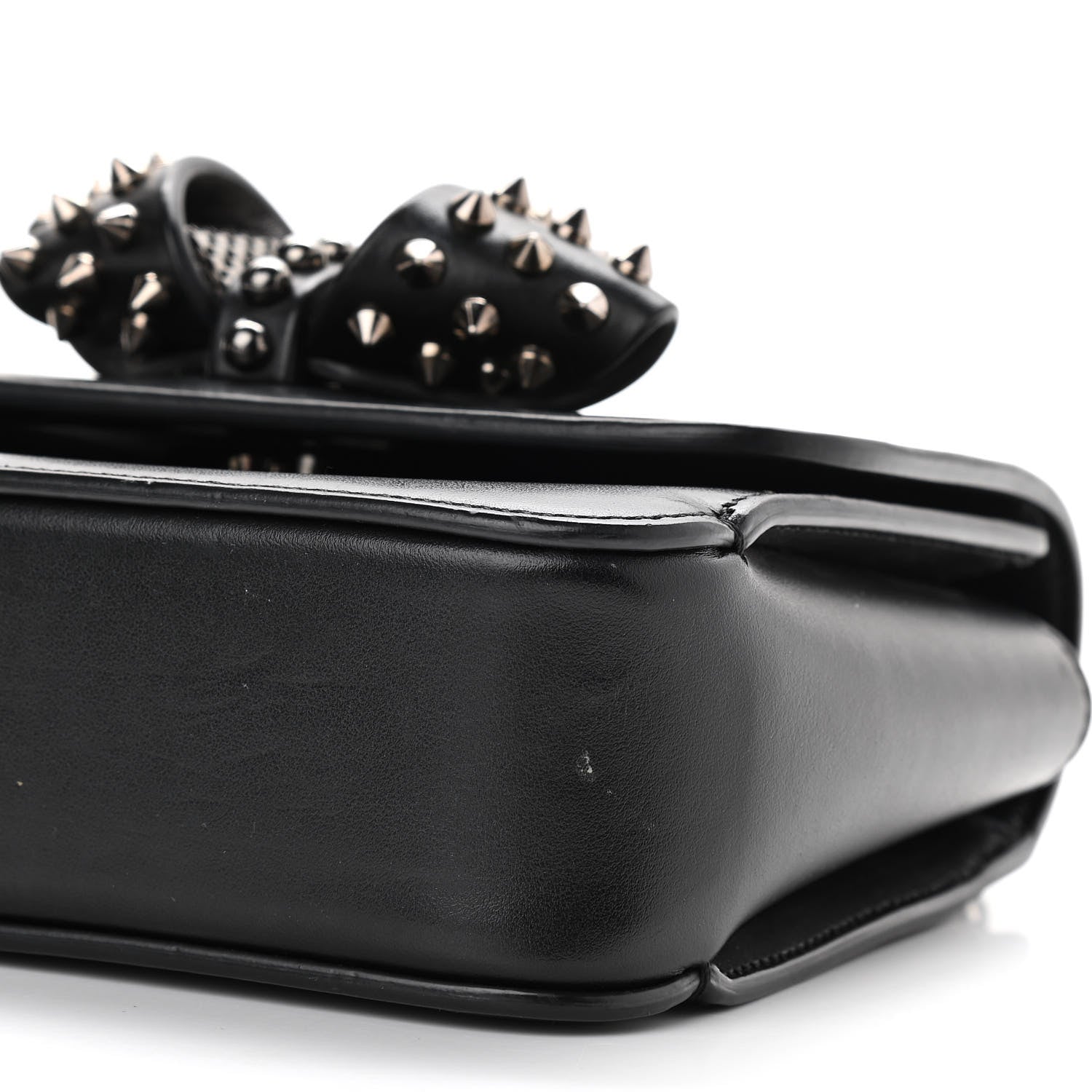 Christian Louboutin Calfskin Baby Sweety Charity NV Shoulder Bag Black 11 of 12