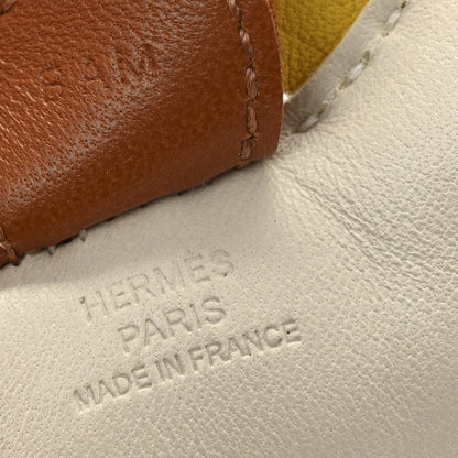 Hermes Milo Lambskin Grigri Rodeo Horse Bag Charm PM Craie Gold Jaune De Naples 3 of 4