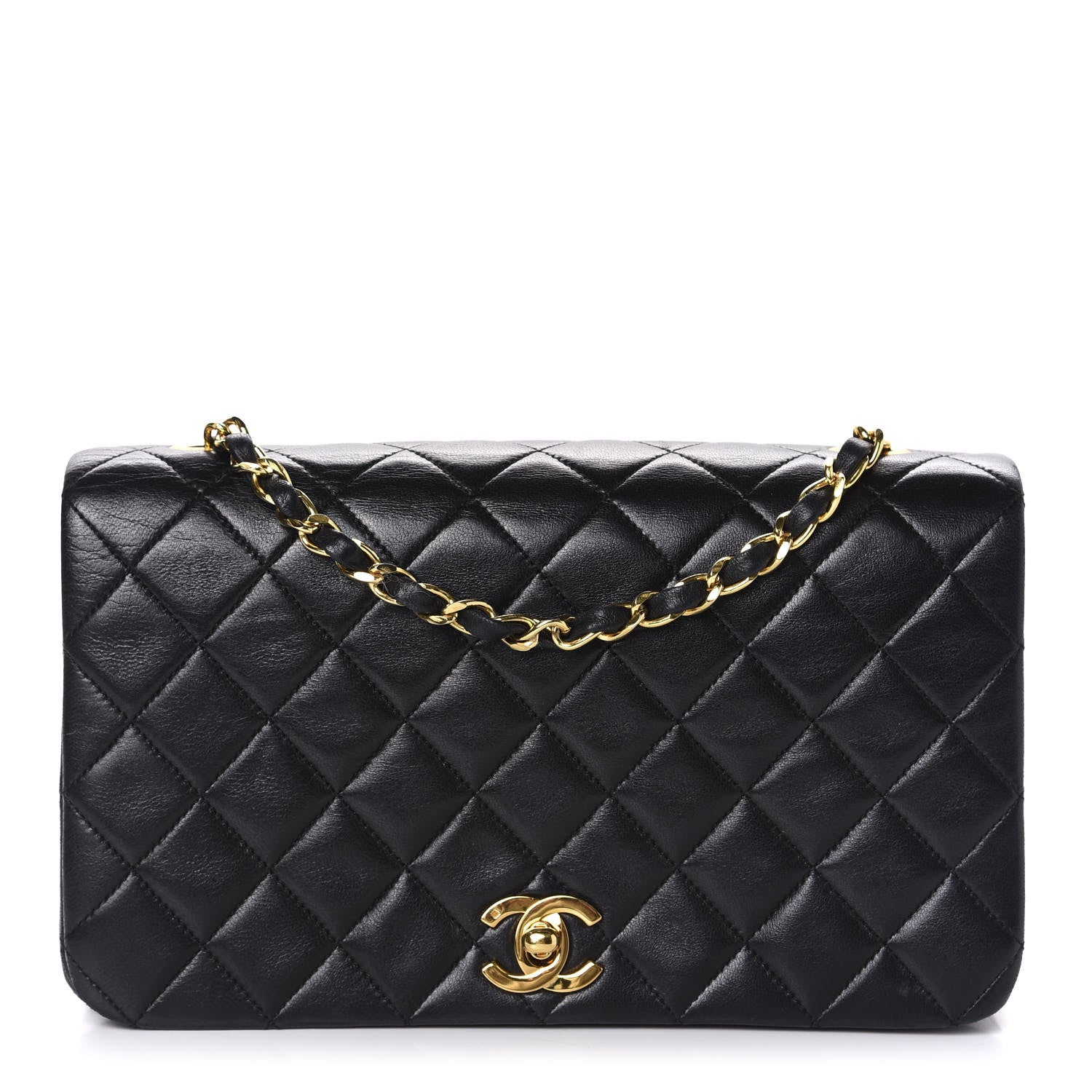 Chanel Lambskin Quilted Small Single Flap Bag Black 1 of 11