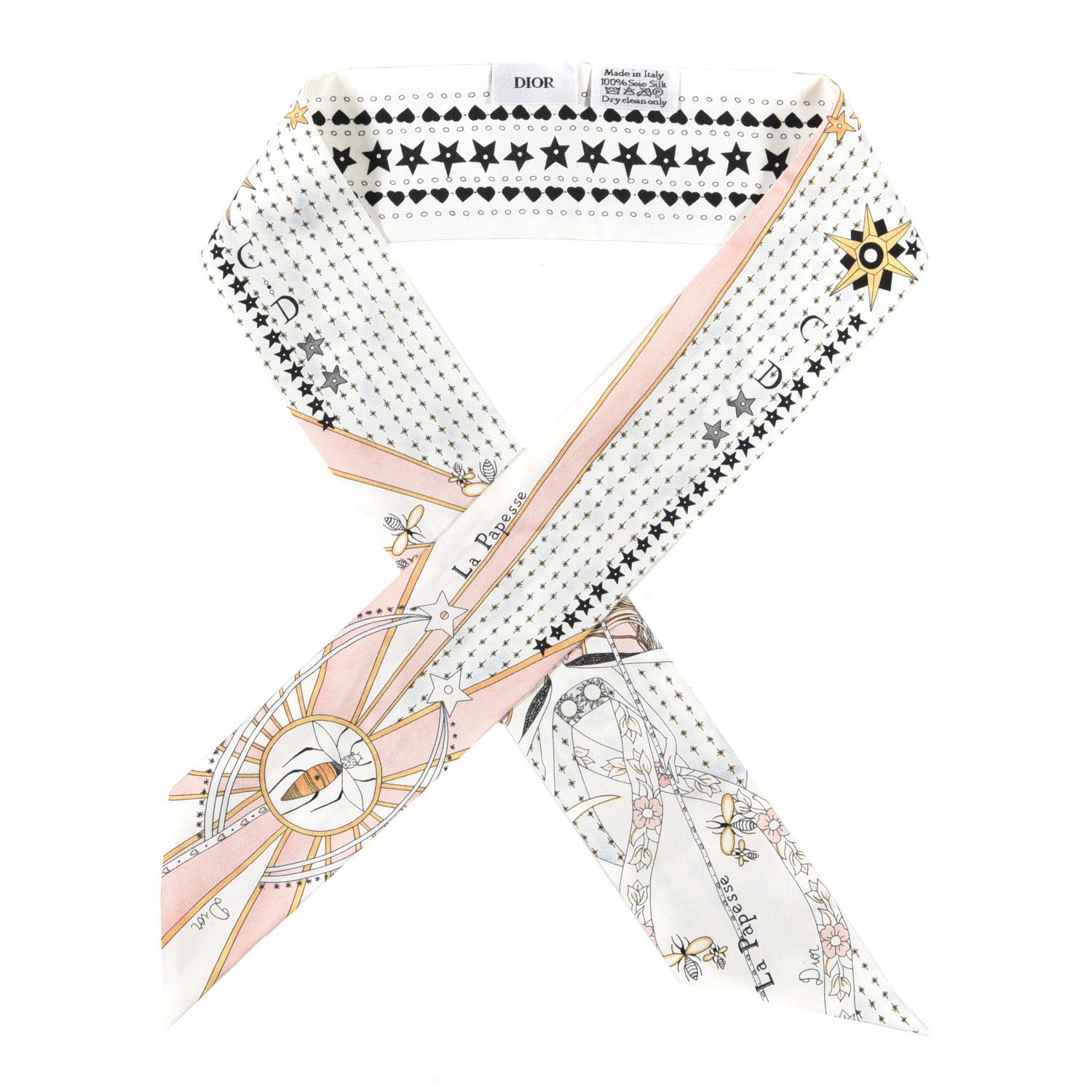 Christian Dior Silk High Priestess Tarot Mitzah Scarf Off White 1 of 3