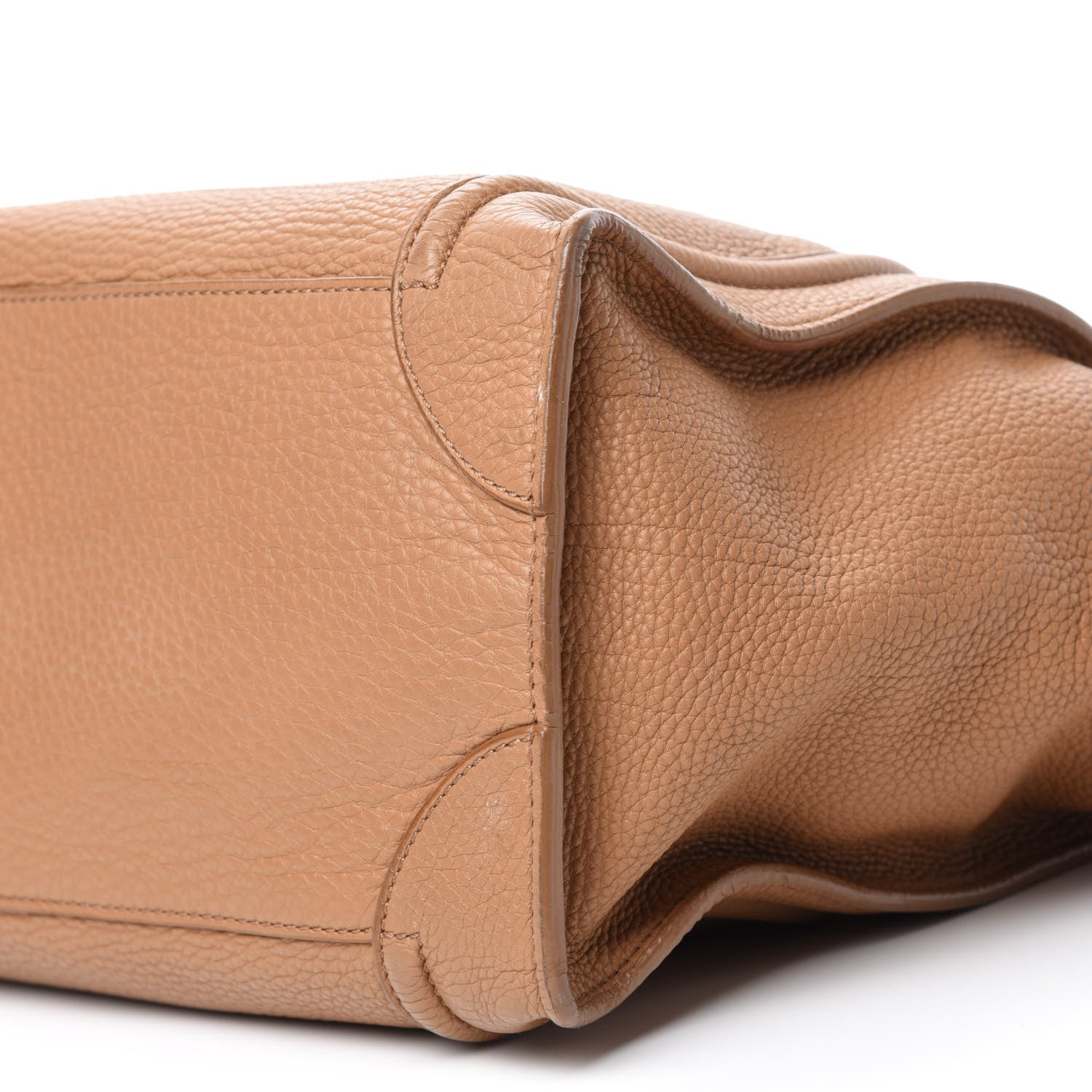 Celine Drummed Calfskin Mini Luggage Camel 7 of 11