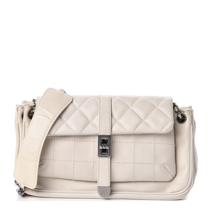 Chanel Lambskin Quilted Accordion Mademoiselle Flap White 1 of 13