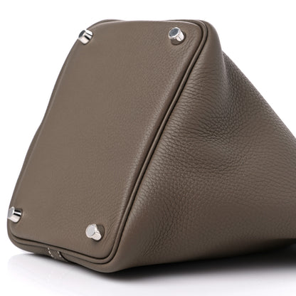 Hermes Taurillon Clemence Picotin Lock 18 PM Etoupe 8 of 8