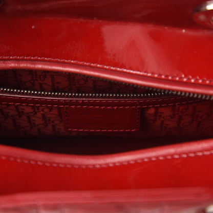 Christian Dior Patent Cannage Large Lady Dior Red 8 of 11