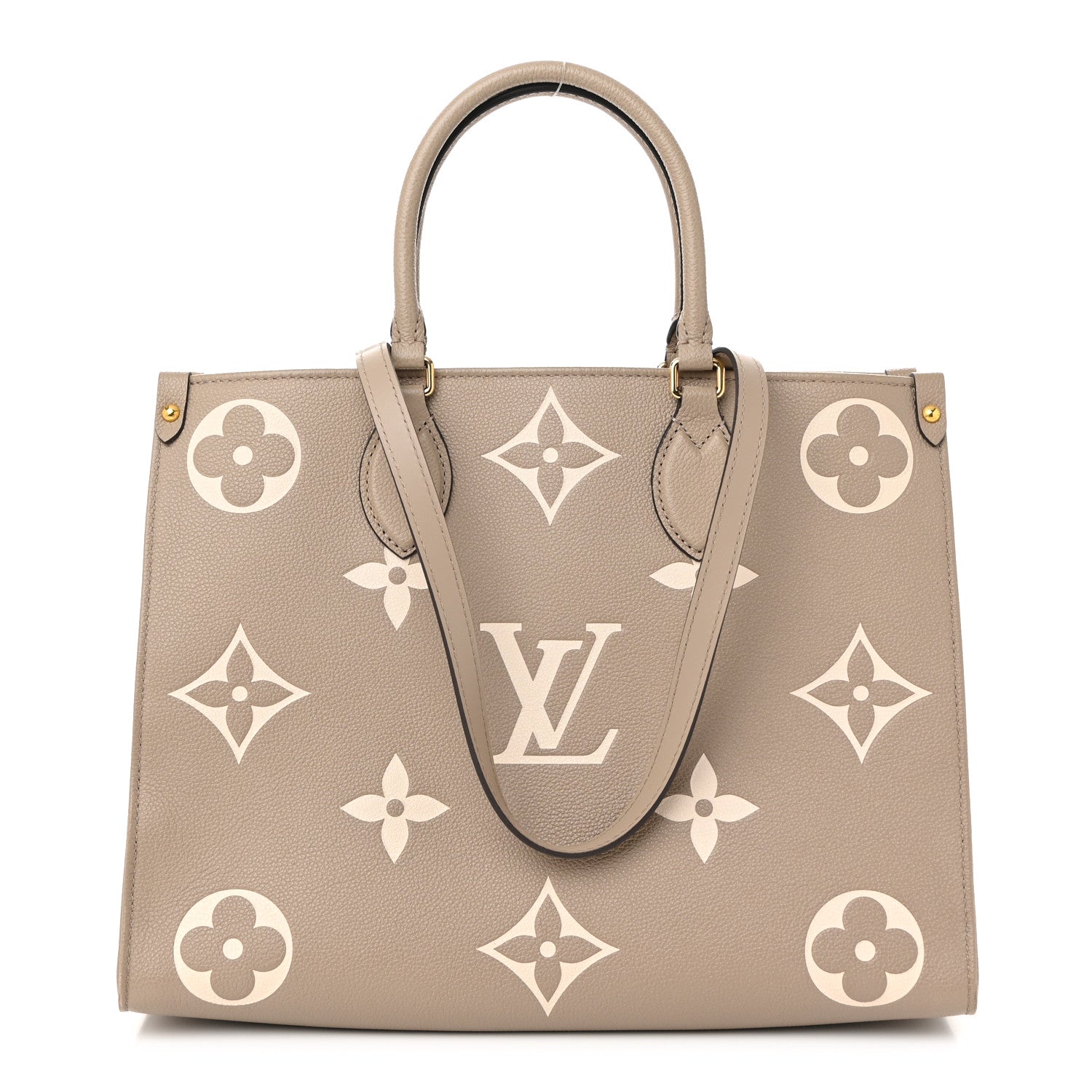 Louis Vuitton Empreinte Monogram Giant Onthego MM Tourterelle Creme 1 of 9