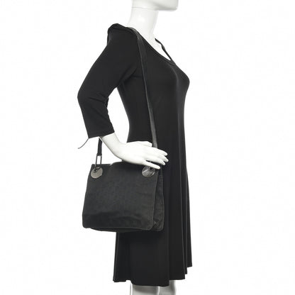 Gucci Monogram Eclipse Messenger Bag Black 2 of 8