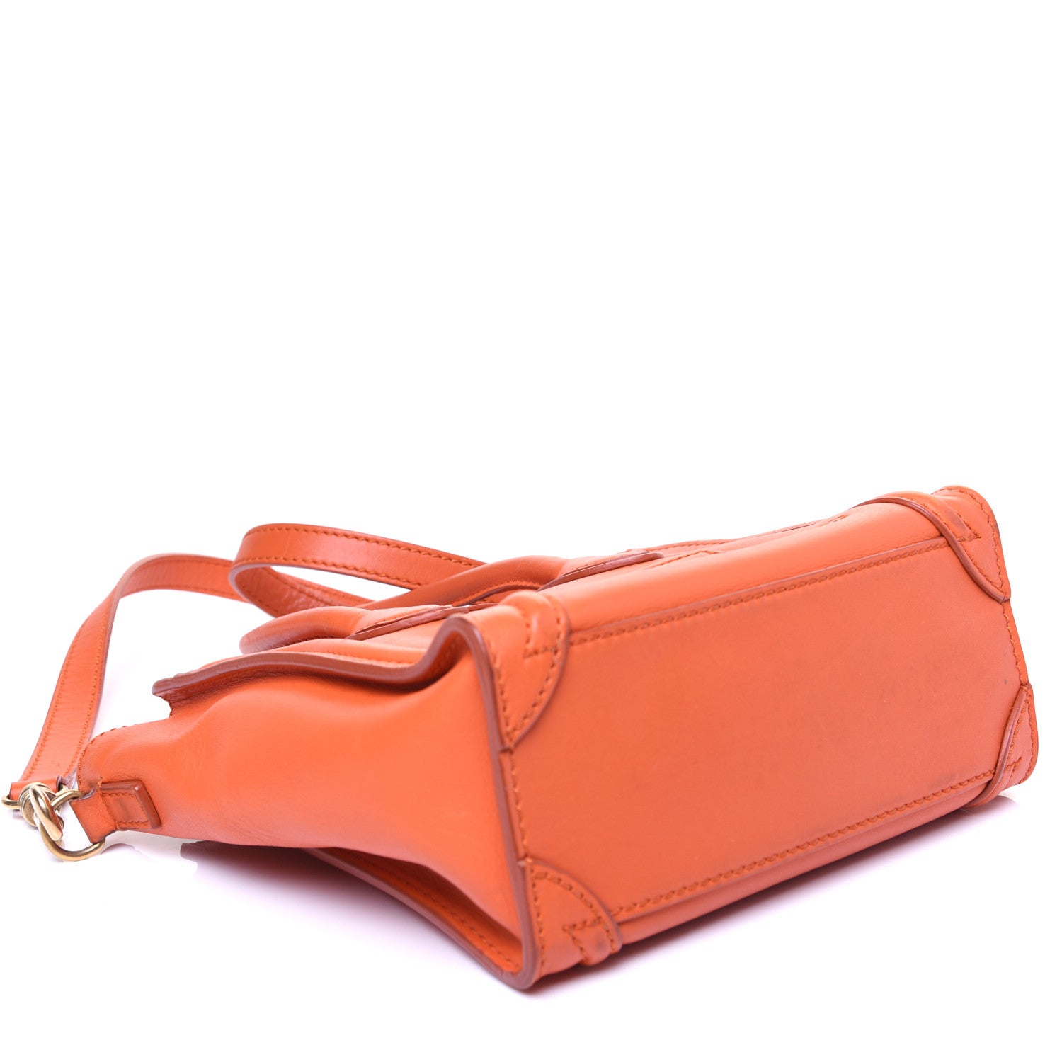 Celine Smooth Calfskin Nano Luggage Orange 7 of 20