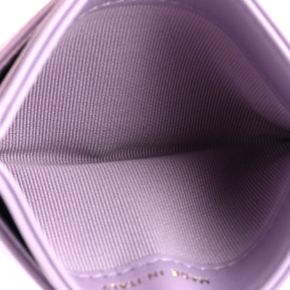 Chanel Lambskin Quilted Chanel 19 Card Holder Light Purple 5 of 9
