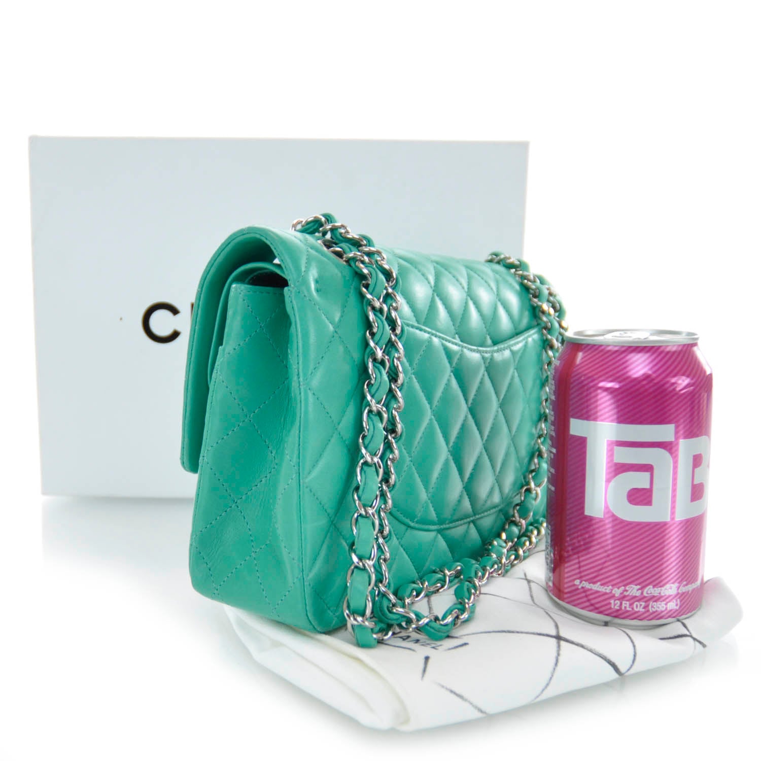 Chanel Lambskin Medium Double Flap Menthe Green 3 of 10