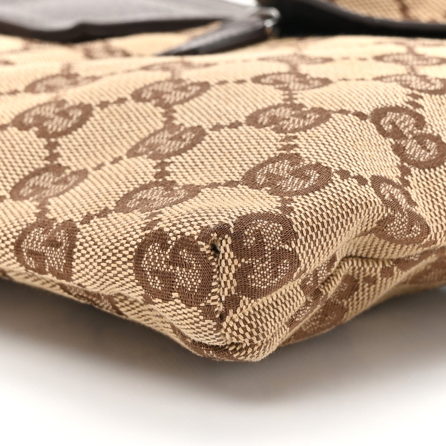 Monogram Web Belt Bag Dark Brown