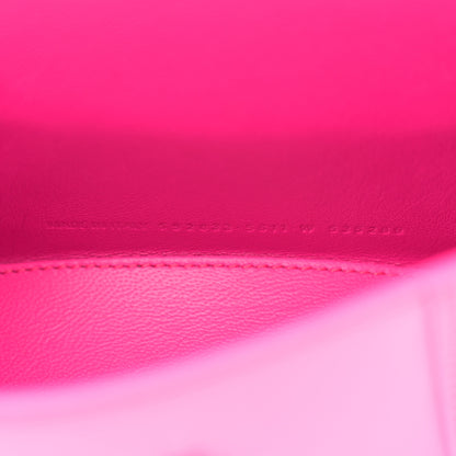 Balenciaga Shiny Box Calfskin Hourglass Top Handle Bag XS Acid Fuchsia 7 of 10