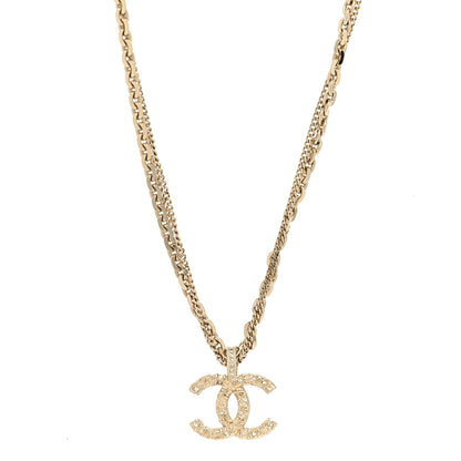 Chanel Crystal CC Multi Strand Chain Necklace Gold 2 of 5