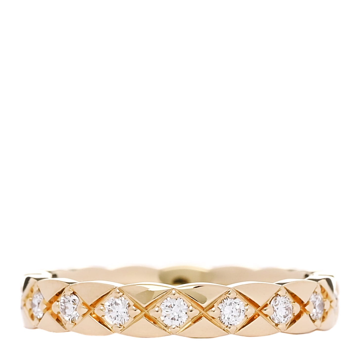 18K Yellow Gold Diamond Mini Coco Crush Ring 49 4.75