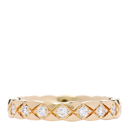 Chanel 18K Yellow Gold Diamond Mini Coco Crush Ring 49 4.75 3 of 5
