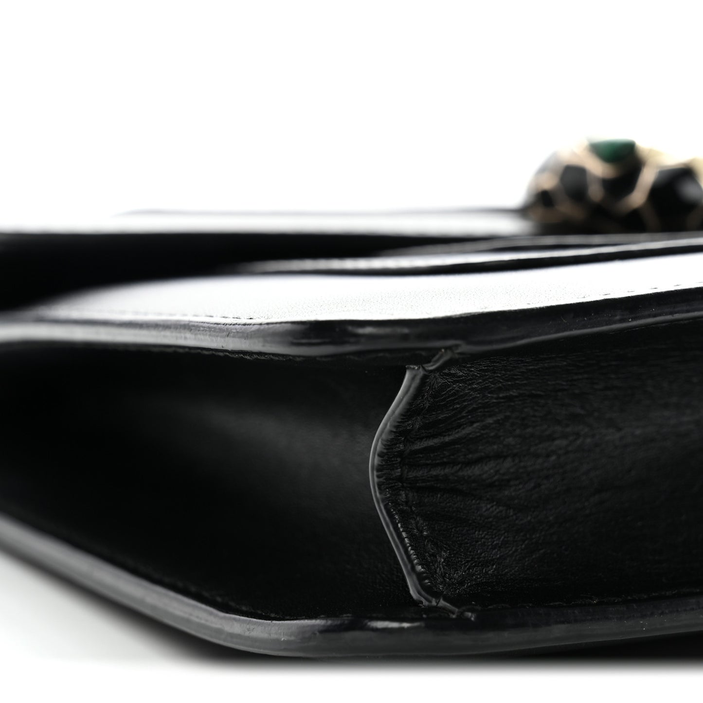 Calfskin Small Serpenti Forever Snake Strap Crossbody Bag Black