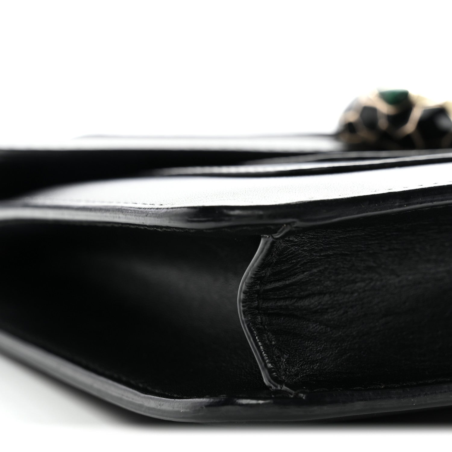 Bulgari Calfskin Small Serpenti Forever Snake Strap Crossbody Bag Black 8 of 12