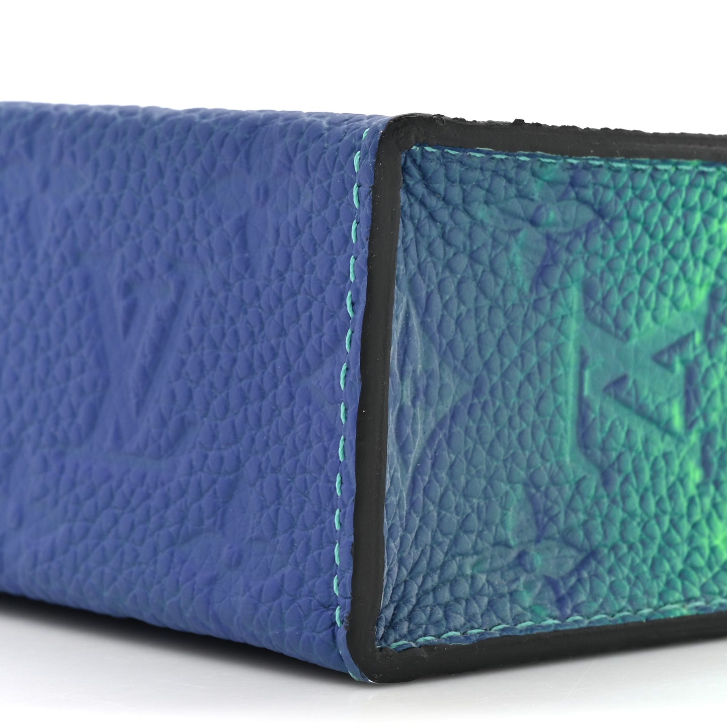 Taurillon Illusion Sac Plat XS Bleu Vert