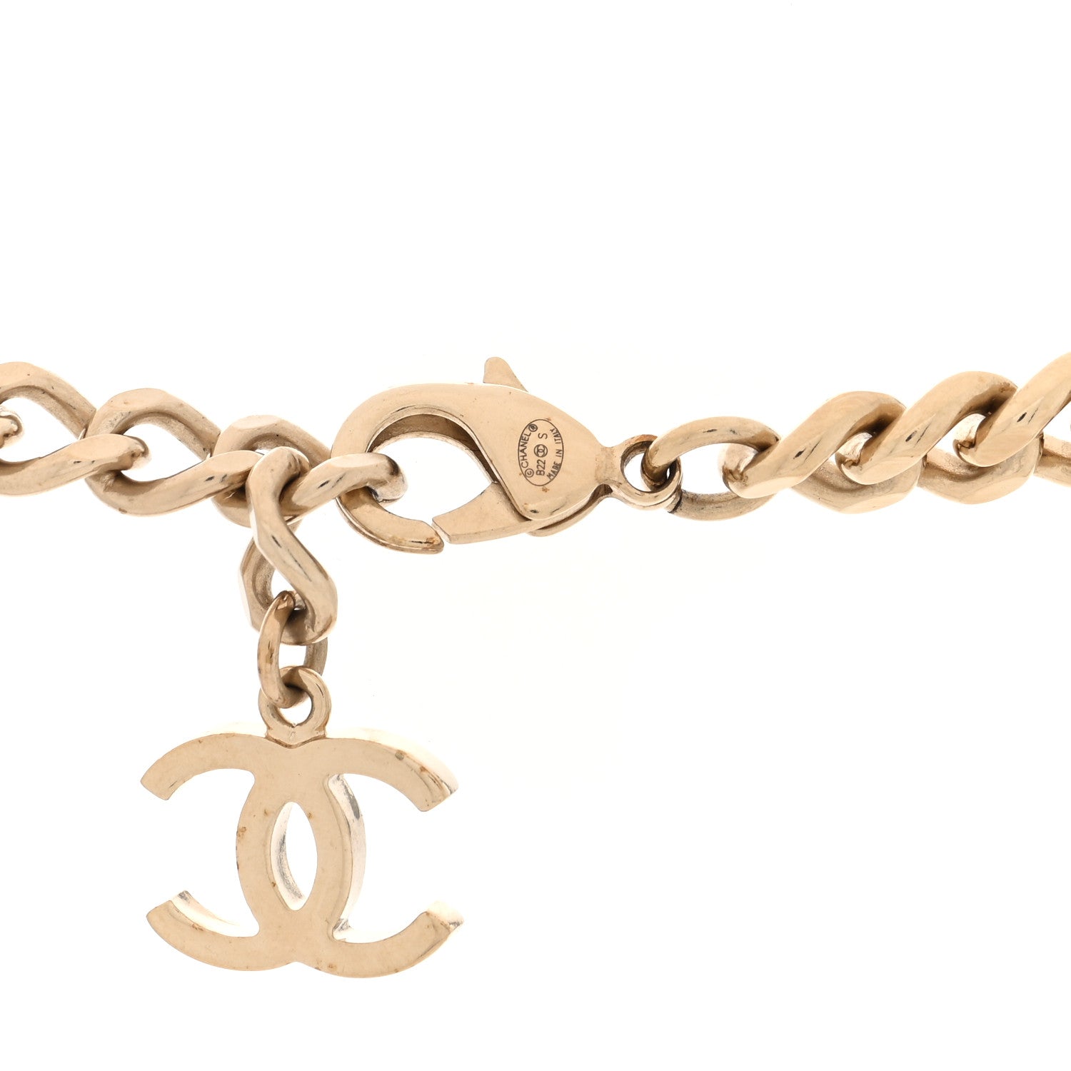 Chanel Crystal CC Oval Choker Necklace Gold 4 of 4