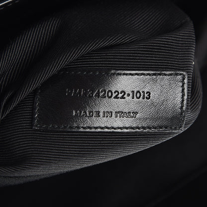 Saint Laurent Lambskin Matelasse Chevron Monogram Shopping Bag Black 7 of 9