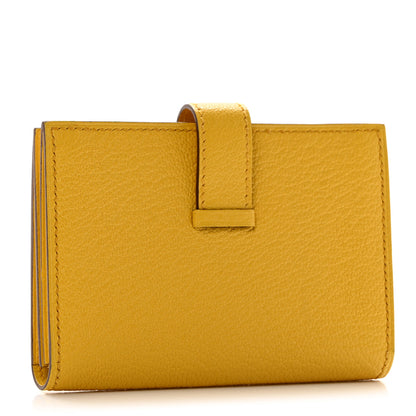 Hermes Chevre Mysore Bearn Card Holder Wallet Sun 3 of 9