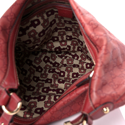 Gucci Guccissima Large Biba Studded Hobo Red 5 of 12
