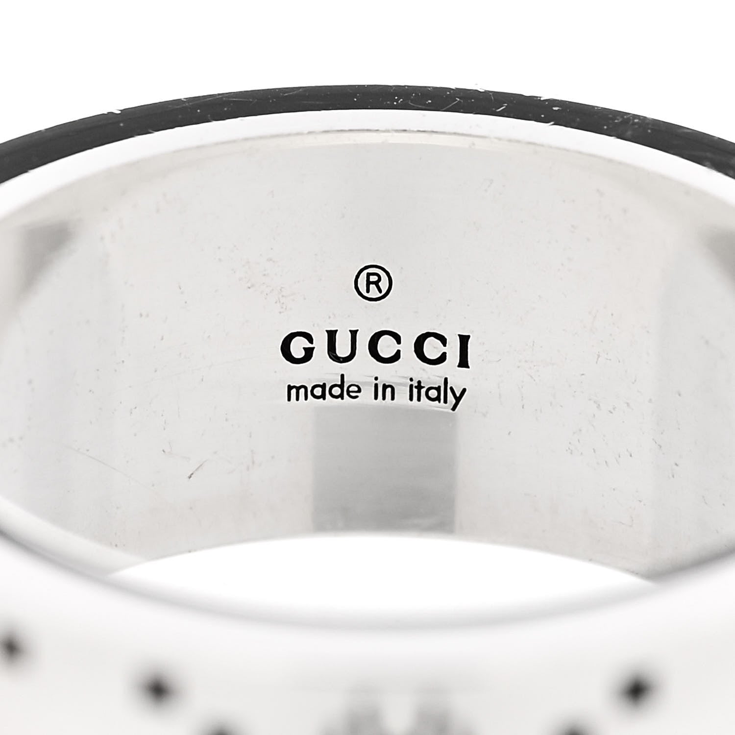 Gucci Sterling Silver GG Bee Band Ring 54 7 4 of 6