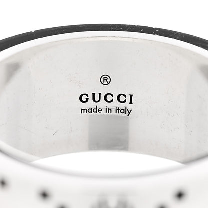Gucci Sterling Silver GG Bee Band Ring 54 7 4 of 6