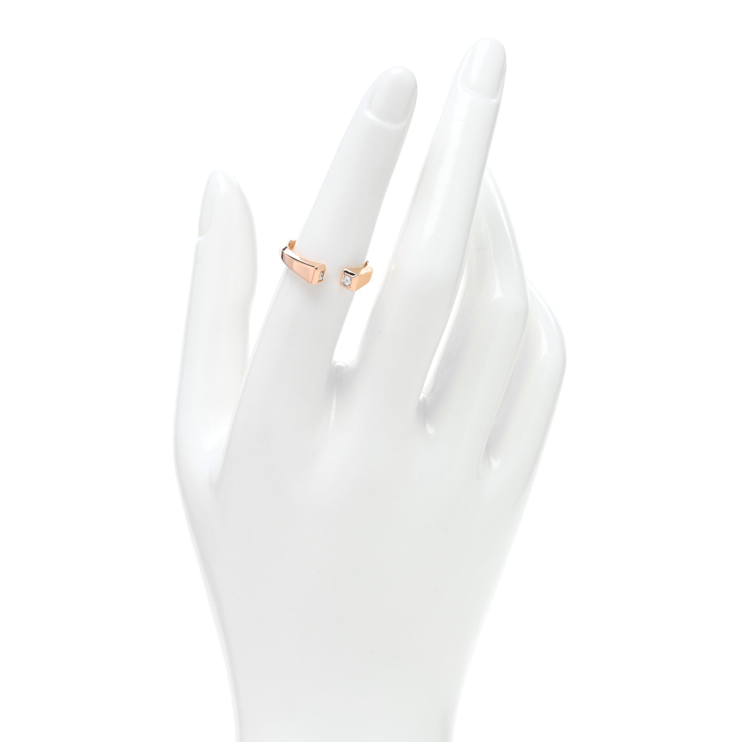 18K Rose Gold Diamond PM Clou de Forge Ring 53 6.25