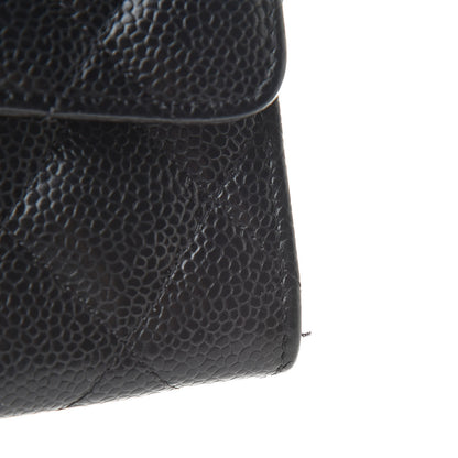 Chanel Caviar Quilted Large Flap Gusset Wallet Black 10 of 10