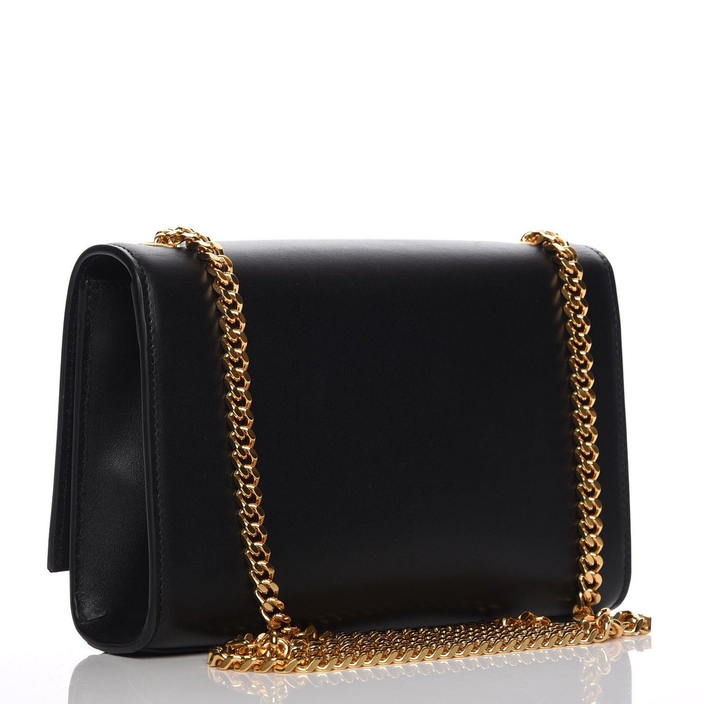 Calfskin Monogram Medium Kate Tassel Satchel Black