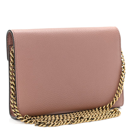 Gucci Cellarius Calfskin GG Marmont Chain Wallet Rosy Phard 3 of 11