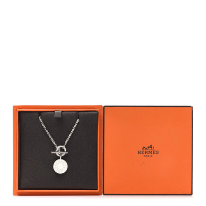 Hermes Sterling Silver Amulettes H Confettis Pendant Necklace 5 of 5