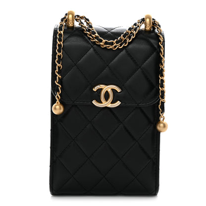 Chanel Lambskin Quilted Vertical Perfect Fit Flap With Chain Black 1 of 12