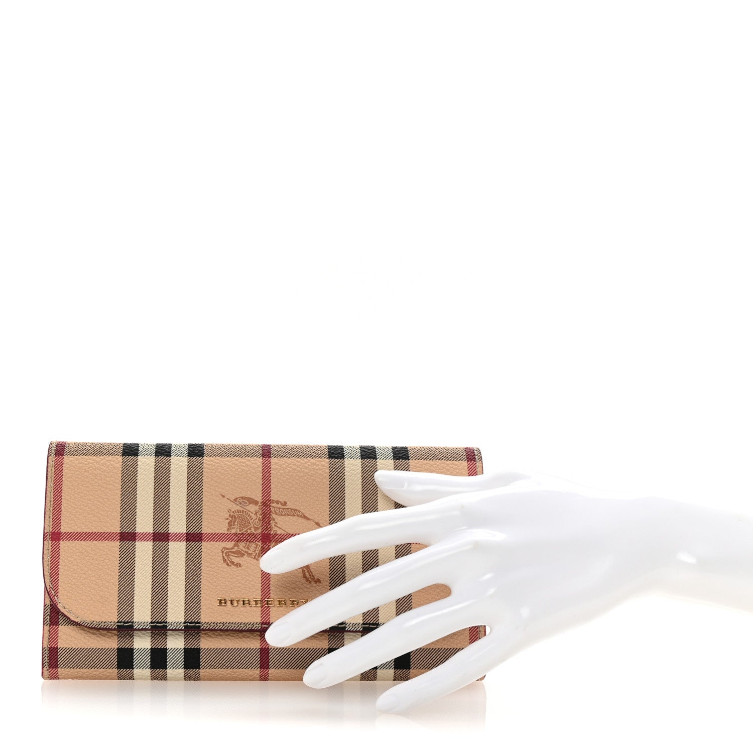 Burberry Haymarket Check Harris Wallet Burgundy 2 of 7