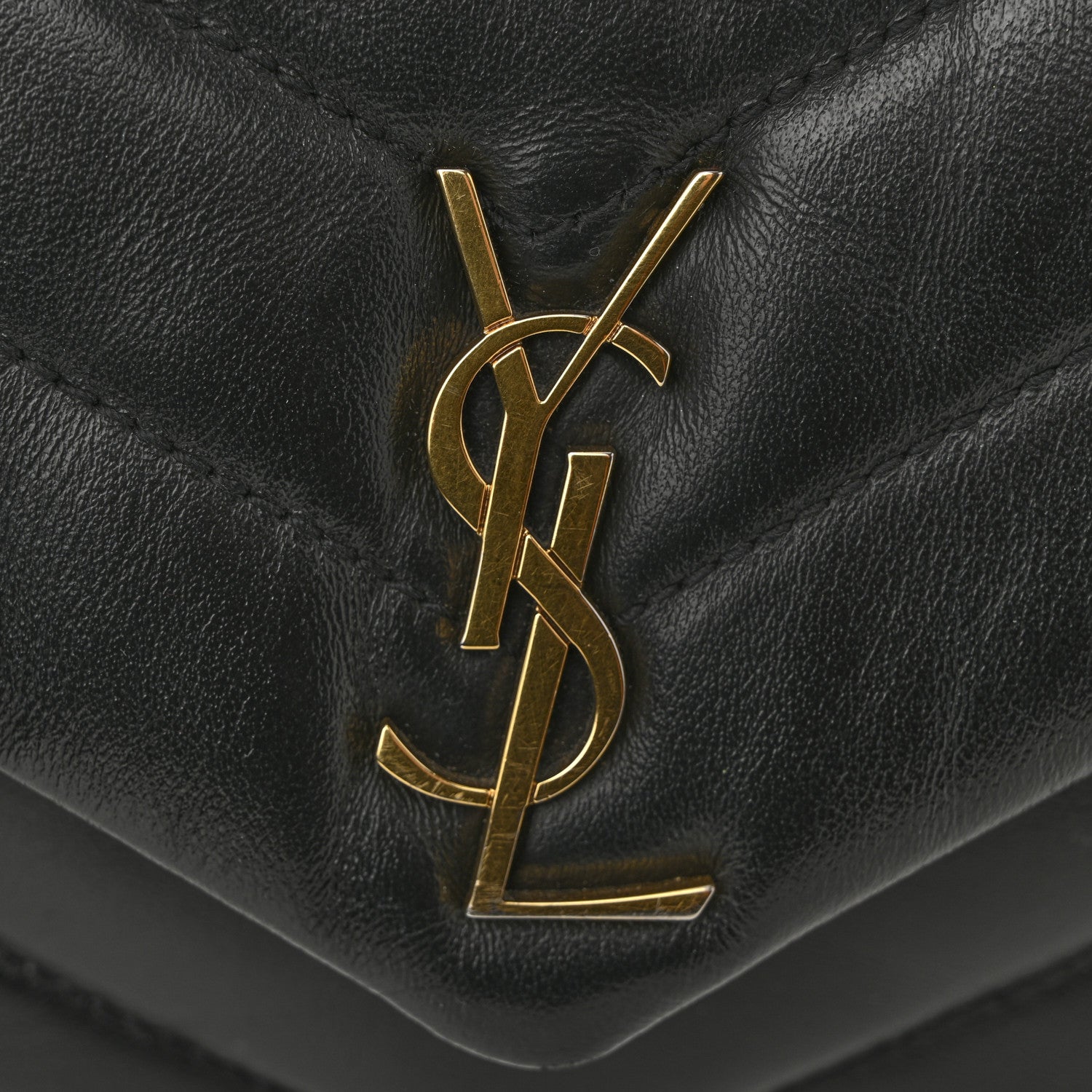 Saint Laurent Calfskin Y Quilted Monogram Toy Loulou Crossbody Bag Black 11 of 13