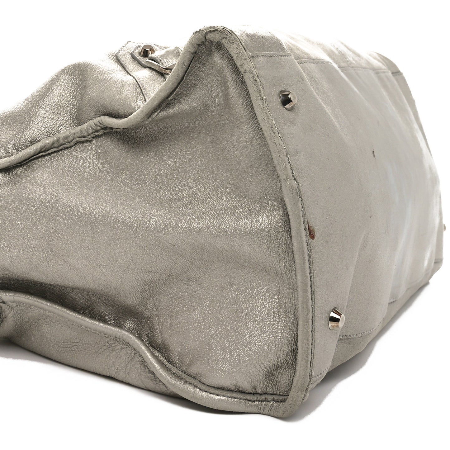 Metallic Agneau Classic Palladium Hardware Work Argent