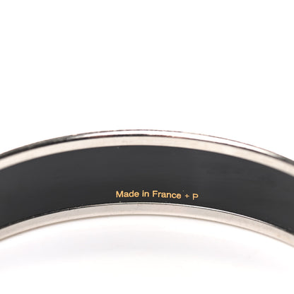 Hermes Enamel Printed Medium Caleche Bracelet 62 Lime 5 of 6