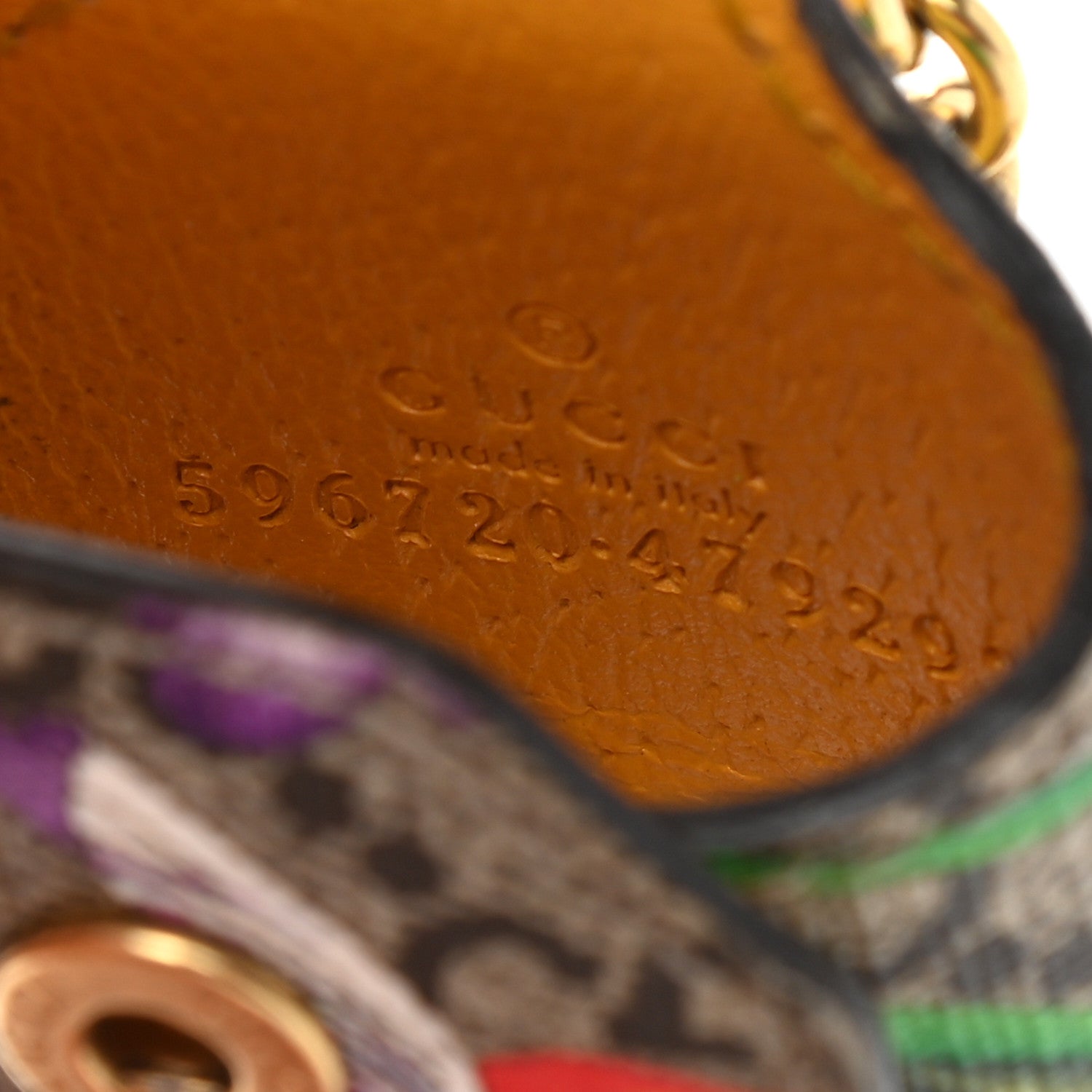 Gucci GG Supreme Monogram Flora Ophidia Airpod Case Beige 6 of 7