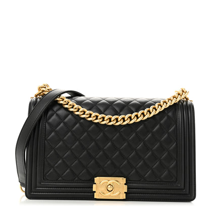 Chanel Lambskin Quilted New Medium Boy Flap Black 1 of 13