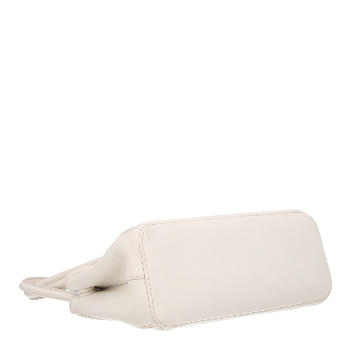 Soft Grain Medium East West Galleria Double Zip Bag White
