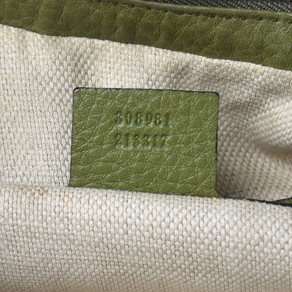 Gucci Pebbled Calfskin Medium Soho Chain Hobo Green 7 of 14
