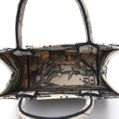 Christian Dior Canvas Embroidered Small Zodiac Toile De Jouy Book Tote Latte 5 of 11