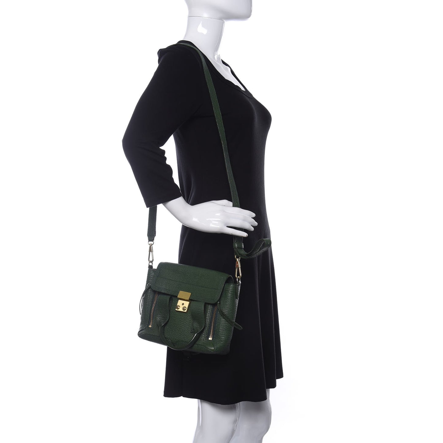 Textured Calfskin Mini Pashli Satchel Jade