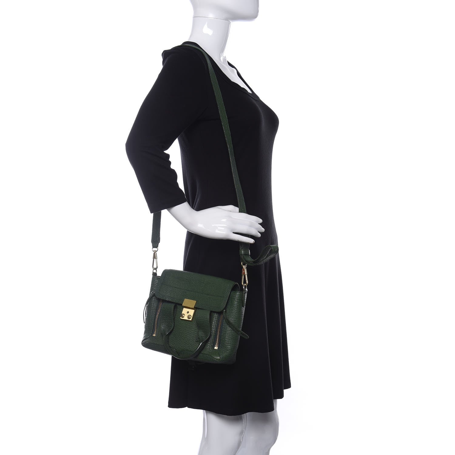 3.1 Phillip Lim Textured Calfskin Mini Pashli Satchel Jade 2 of 14