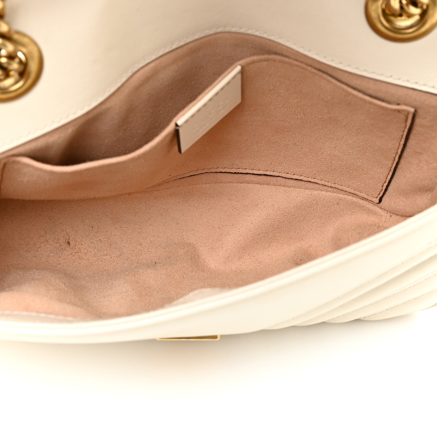 Gucci Calfskin Matelasse Mini GG Marmont Shoulder Bag White 5 of 18