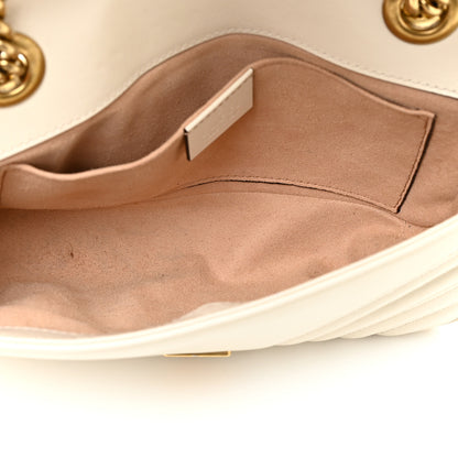 Gucci Calfskin Matelasse Mini GG Marmont Shoulder Bag White 5 of 18