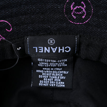 Chanel Denim Mood Cloche Bucket Hat S Black 6 of 6