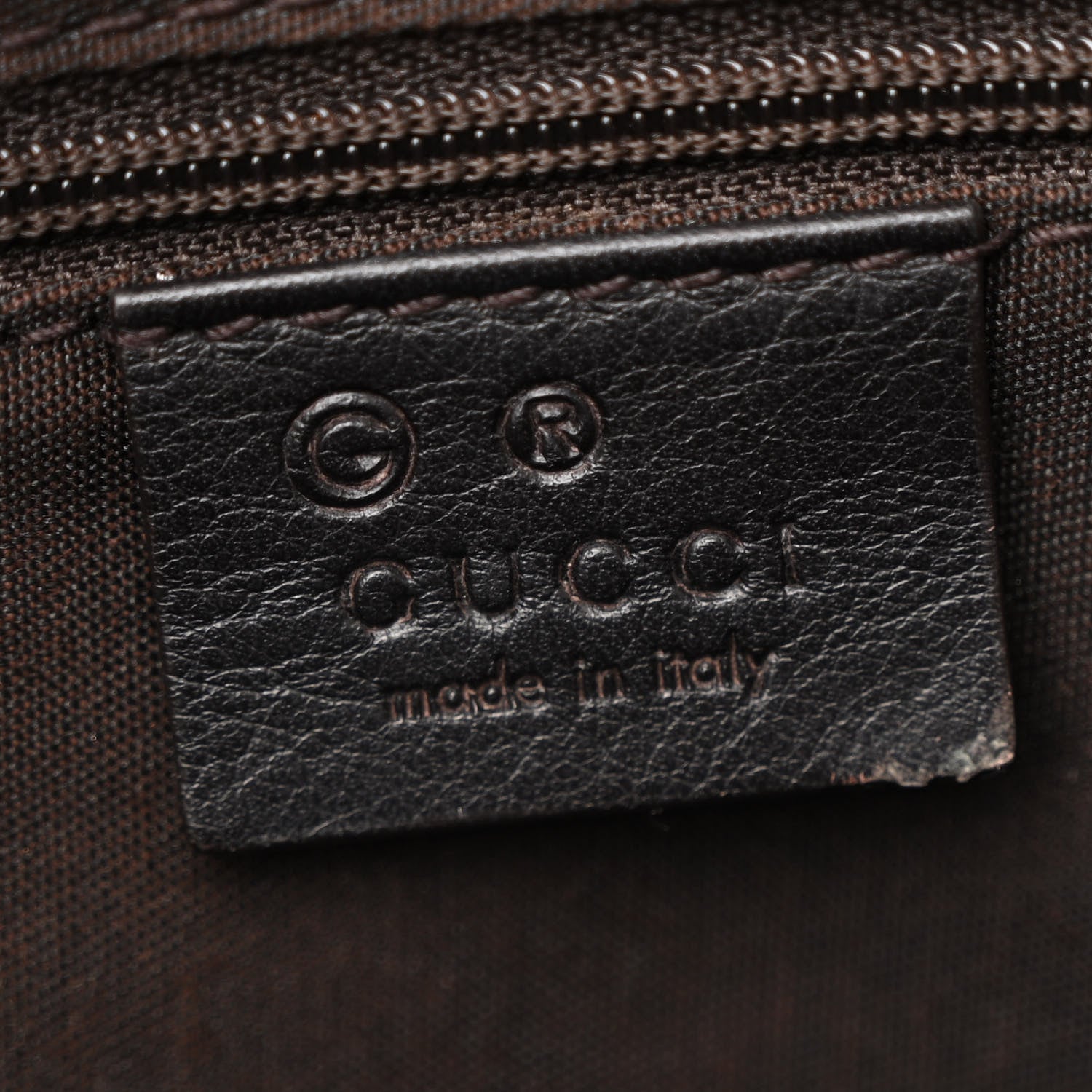 Gucci Monogram Crest Tote Brown 6 of 17