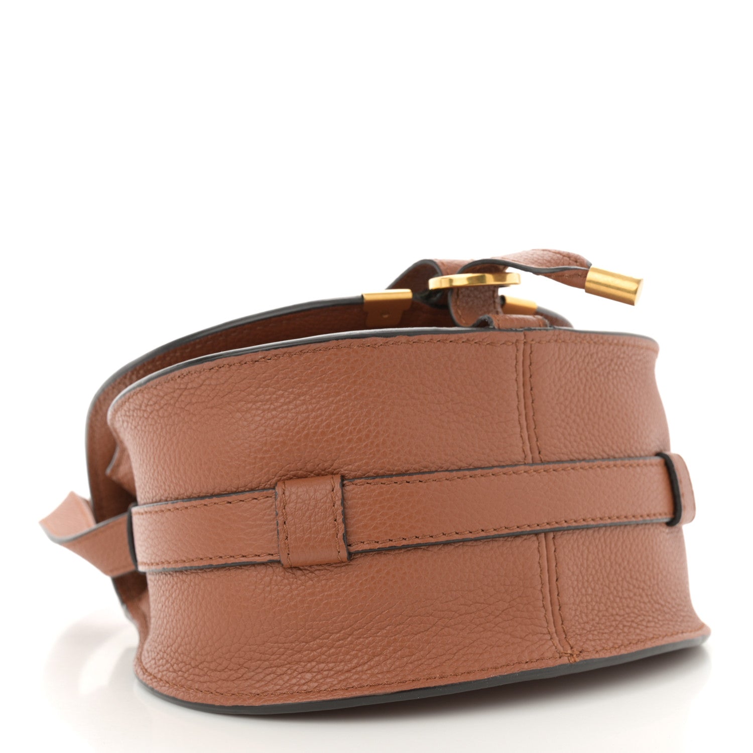 Chloe Grained Calfskin Small Marcie Saddle Bag Tan 4 of 13