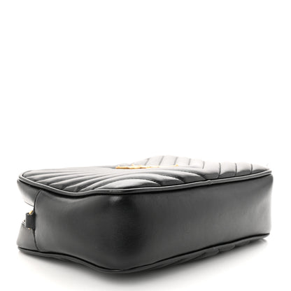 Saint Laurent Calfskin Matelasse Monogram Lou Camera Bag Black 4 of 16